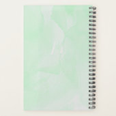 Custom name green watercolor planner (Achterkant)