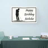 Custom Name Greeting Golf Golfer Player Spandoek (Beurs)