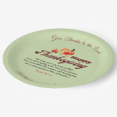 Custom Name | Happy Thanksgiving with Bible Verse  Papieren Bordje (Gekanteld)