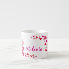 Custom Name Heart Mug Espresso Kop