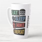 Custom Name Hiking Latte Mok (Linkerhoek)