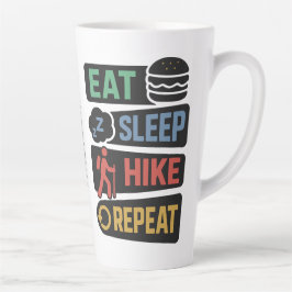 Custom Name Hiking Latte Mok