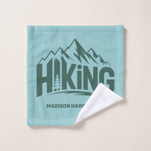 Custom Name Hiking Washandje (Wasdoekje)