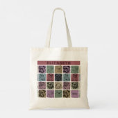 Custom Name Initial Retro Bulldog Floral Gift Tote Bag (Achterkant)