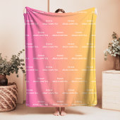 Custom Name Jesus Loves You Fleece Blanket Ombre