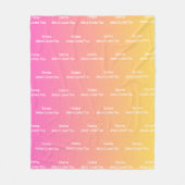 Custom Name Jesus Loves You Fleece Blanket Ombre Deken (Voorkant)