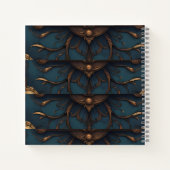 Custom Name Journal in Verdigris & Goud Notitieboek (Achterkant)