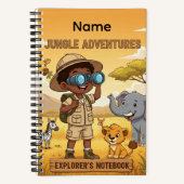 Custom Name Jungle Adventures Notitieboek (Voorkant)