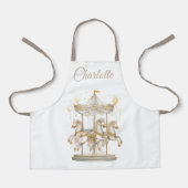 Custom Name Kids Apron | Carousel Magic Schort (Voorkant)