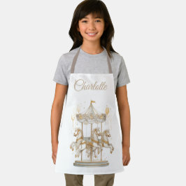 Custom Name Kids Apron | Carousel Magic Schort