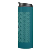 Custom Name Kids Soccer Ball Blue Thermosbeker (Geroteerd rechts)