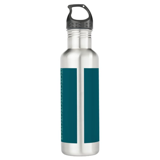 Custom Name Kids Soccer Ball Blue Waterfles (Achterkant)