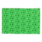 Custom Name Kids Soccer Ball Green Kussensloop (Achterkant)