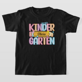 Custom Name Kindergarten Terug naar school T-shirt