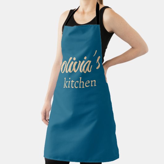 Custom Name Kitchen Apron – Personalized Cooking Schort (Insitu)