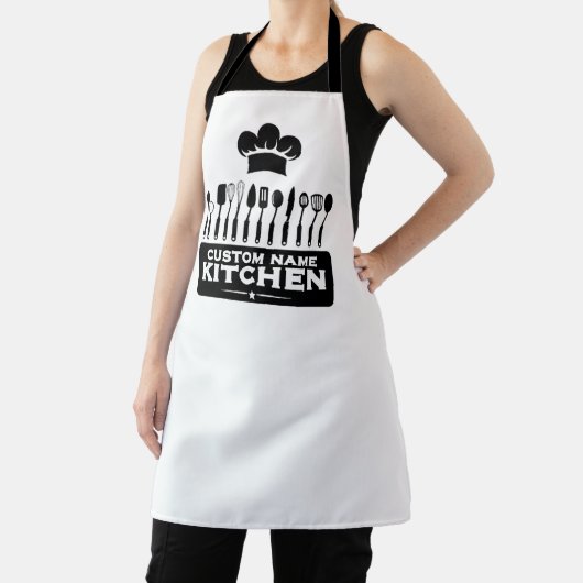Custom Name Kitchen Chef Design Apron Schort (Insitu)