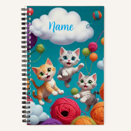 Custom Name Kittens and Yarn Notitieboek