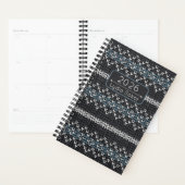 Custom Name Knit Grey and Blue Planner (Display)