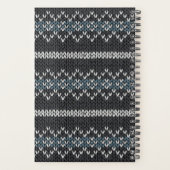 Custom Name Knit Grey and Blue Planner (Achterkant)