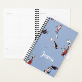 Custom name koi fish blue planner (Display)