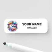 Custom Name Label met Logo | Professioneel bedrijf Naamplaatje (In situ)