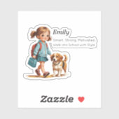 Custom Name Label Sticker – 3 Fields (Vel)
