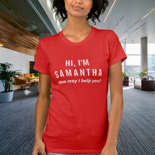 Custom Name Label T-shirt voor Personeel en Event