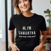 Custom Name Label T-shirt voor Personeel en Event