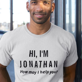 Custom Name Label T-shirt voor Personeel en Event