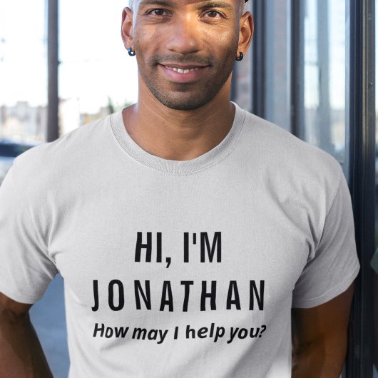 Custom Name Label T-shirt voor Personeel en Event 