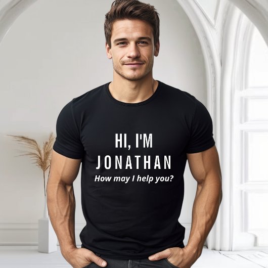 Custom Name Label T-shirt voor Personeel en Event