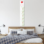 Custom Name Ladybug Growth Chart for Kids Canvas Afdruk (Insitu (Slaapkamer))
