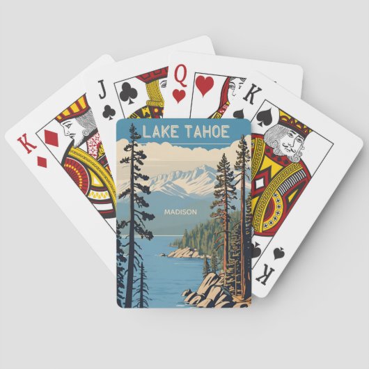 Custom Name Lake Tahoe Pokerkaarten (Achterkant)