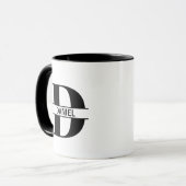 Custom Name Letter 'D' Mug Mok (Voorkant links)