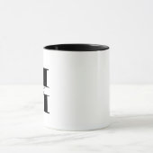 Custom Name Letter 'H' Mug Mok (Midden)