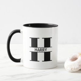 Custom Name Letter 'H' Mug Mok