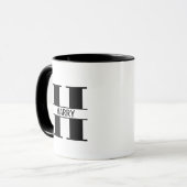 Custom Name Letter 'H' Mug Mok (Voorkant links)