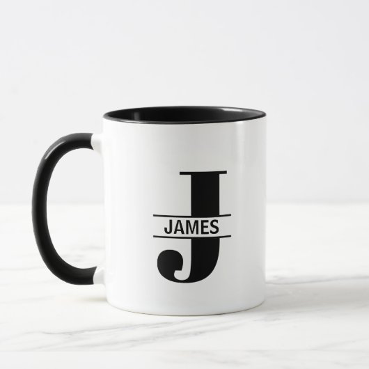 Custom Name Letter 'J' Mug Mok (Links)