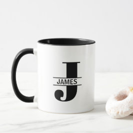 Custom Name Letter 'J' Mug Mok