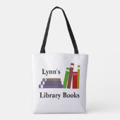 Custom Name Library Books Canvas tas (Achterkant)
