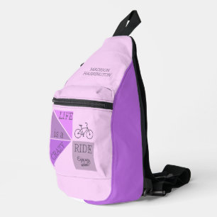Custom Name Life is een Crazy Ride Sling Bag