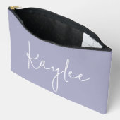 Custom Name Lilac Cosmetic Bag for Bridesmaid Gift Etui (Open)