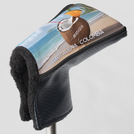 Custom Name & Location Coco Loco Golfheadcover (3/4 voorkant)