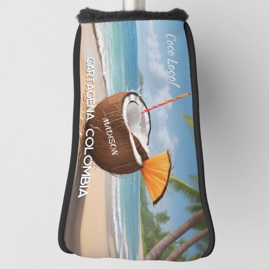 Custom Name & Location Coco Loco Golfheadcover (Draai 90)