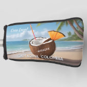 Custom Name & Location Coco Loco Golfheadcover (Voorkant)