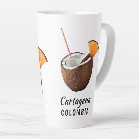 Custom Name & Location Coco Loco Latte Mok (Rechterhoek)