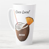 Custom Name & Location Coco Loco Latte Mok (Linkerhoek)