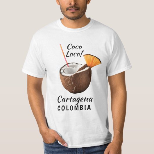Custom Name & Location Coco Loco T-shirt (Voorkant)