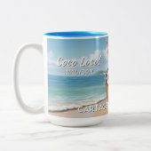 Custom Name & Location Coco Loco Tweekleurige Koffiemok (Links)