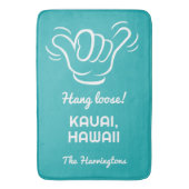 Custom Name, Location & Color Shaka Badmat (Voorkant Verticaal)